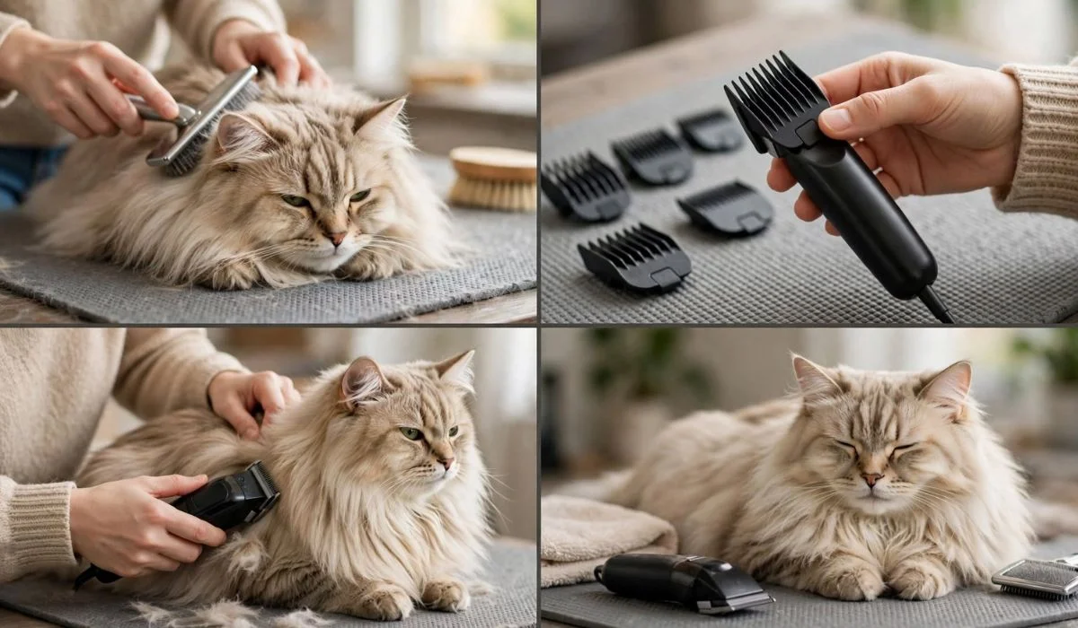 How to Groom a Long Haired Cat With Clippers